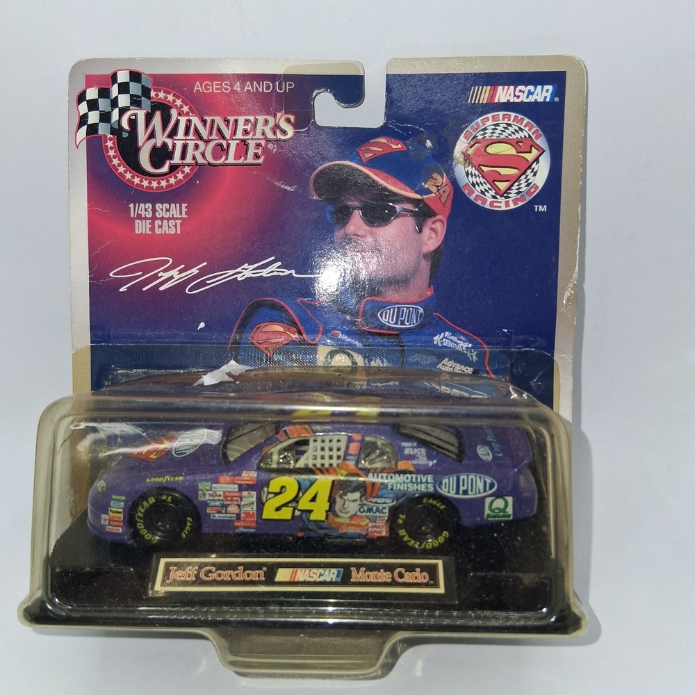 Vintage 1999 NASCAR Jeff Gordon 1:43 Scale Die Cast Winners Circle Car SUPERMAN